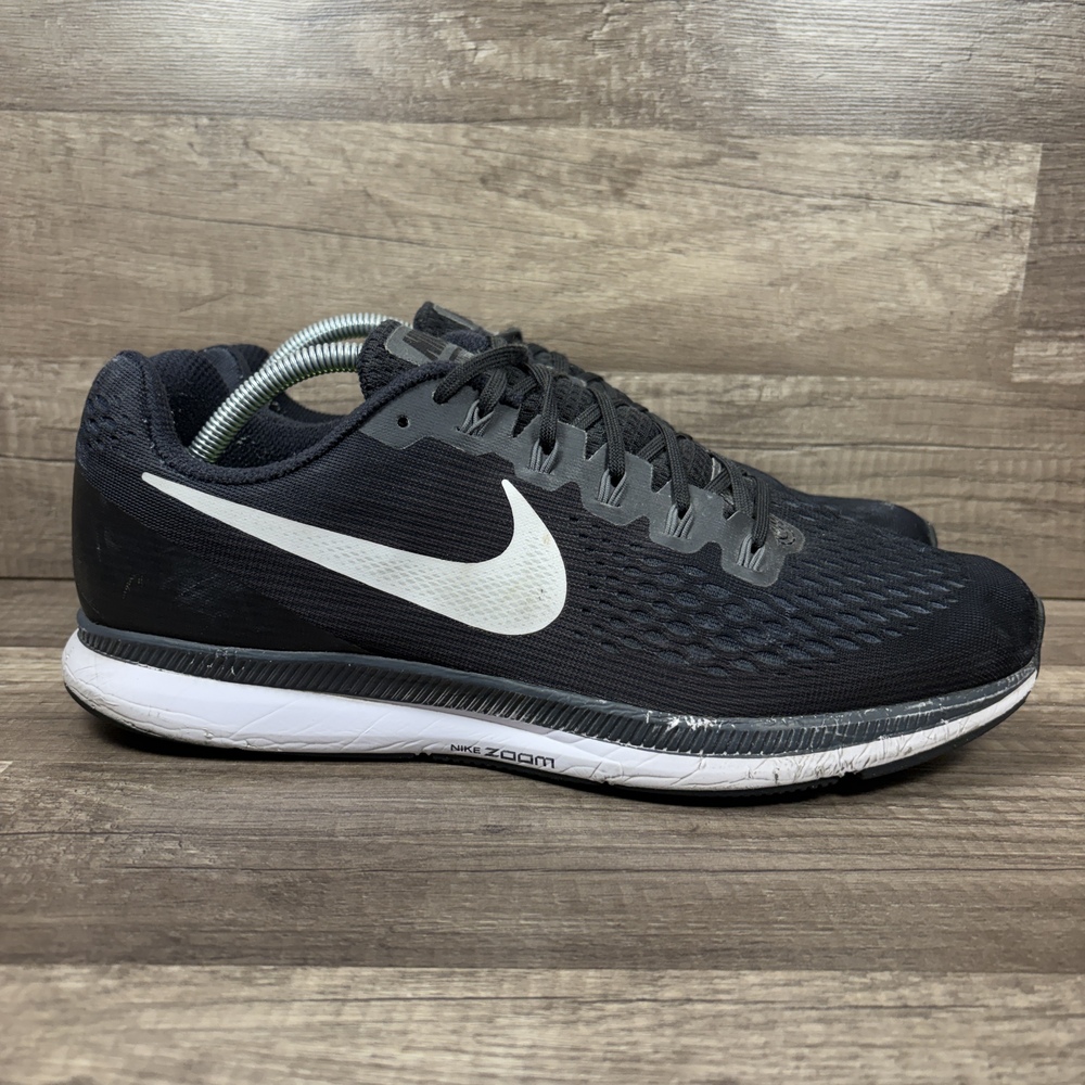 Nike Zoom Pegasus 34 Black Blue Mens US Size 11.5 880555-001 Running Shoes